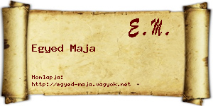 Egyed Maja névjegykártya